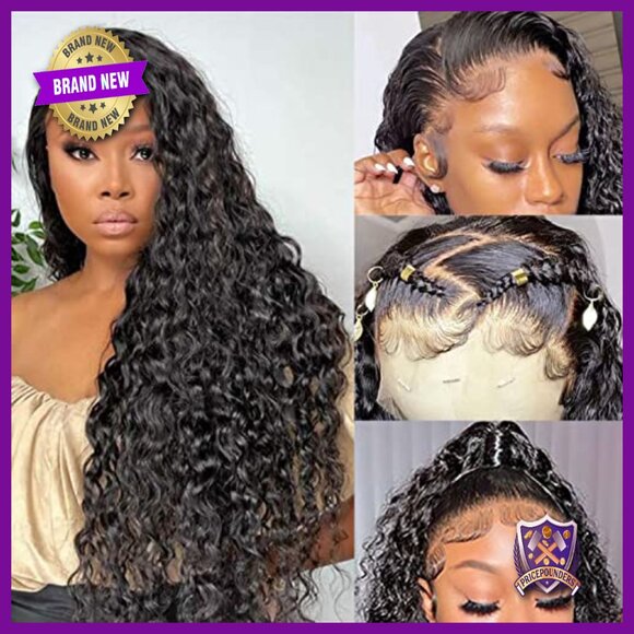 13x6 HD Lace Front Wig Human Hair 180 Density Water Wave 18 Inch main image 4